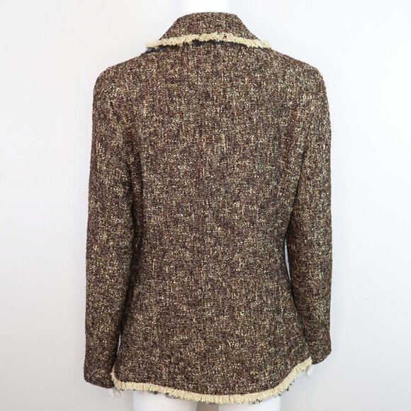Doncaster Brown Boucle Tweed Career Blazer Jacket - Picture 4 of 6